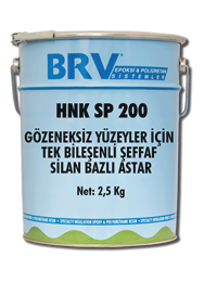 BRV PRIMER HNK SP 200  Gözeneksiz Yüzeyler için Tek Bileşenli Şeffaf, Silan Bazlı Astar